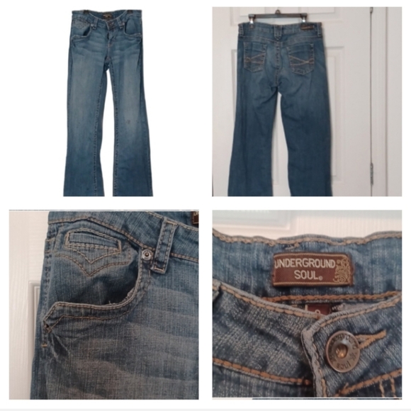 💙🏍Women's Blue Jeans Cute Pockets - Picture 1 of 15